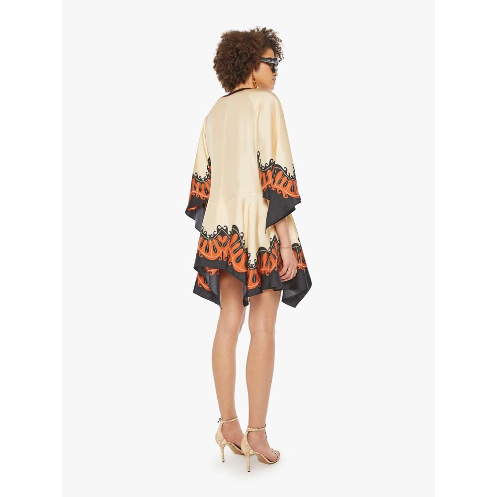 La DoubleJ x Mother Malibu Silk Twill Mini Dress Pacific Placée Print Size S NWT - Picture 4 of 10